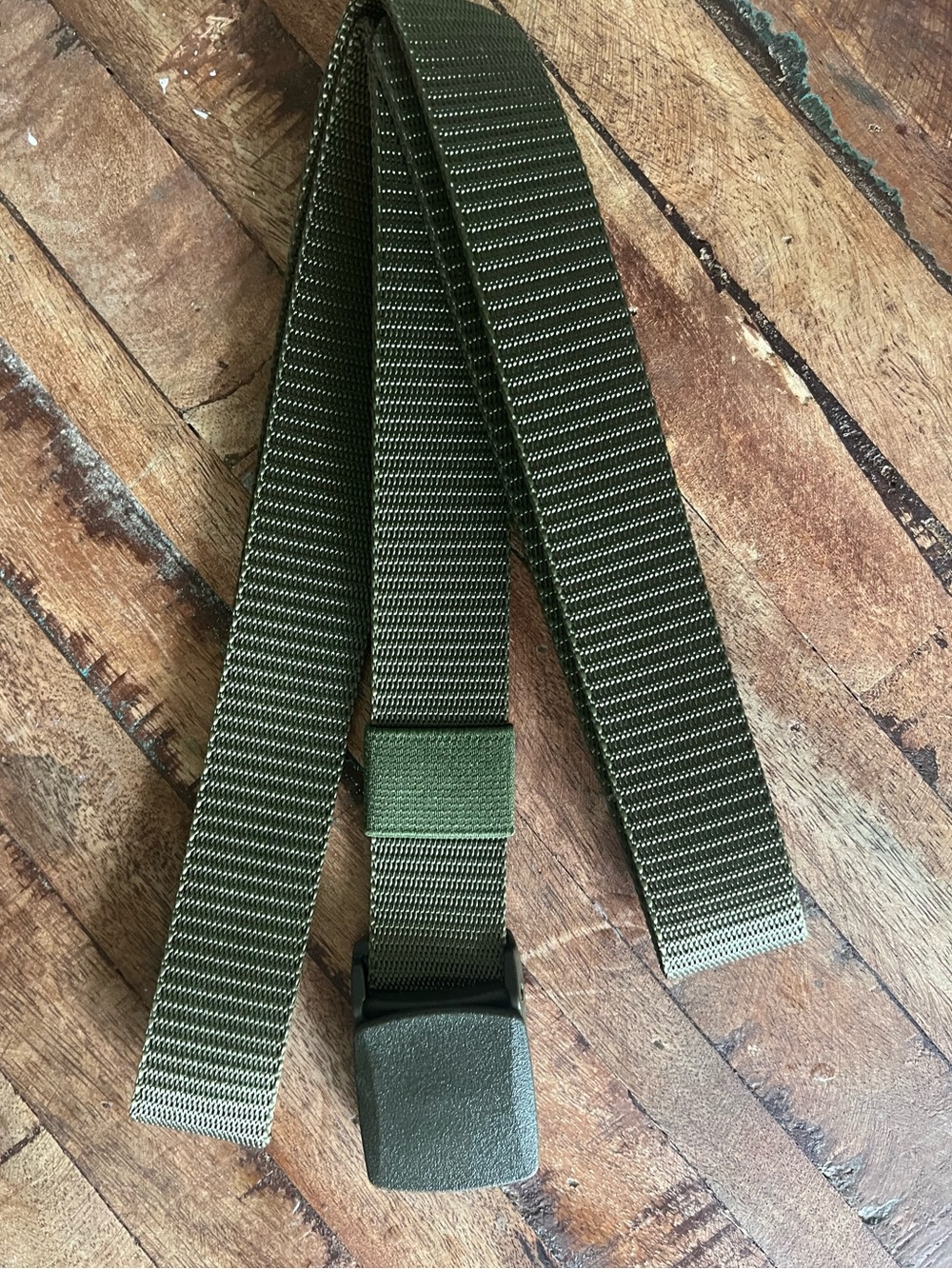 Dark Army Green Webbing Web Belt Tactical Gorpcore Military Style Adjustable NWT